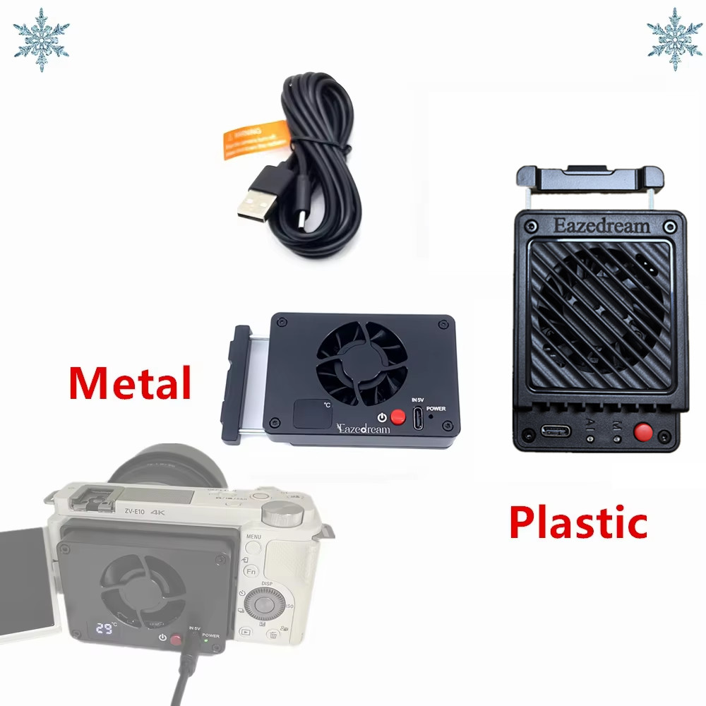 Cooling Fan Camera Radiator for ZV-E10 A7IV FX30 ZV-E1 A6700 A7CII A7SIII A7SM3 A7M4 A7C2 ZVE10