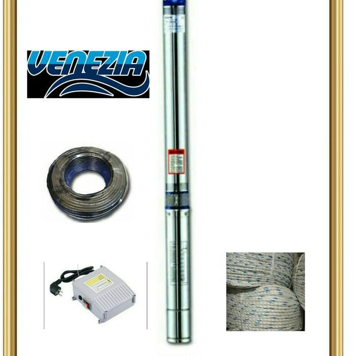 Paket lengkap Submersible 0.75 HP Venezia Casing 3 inchi