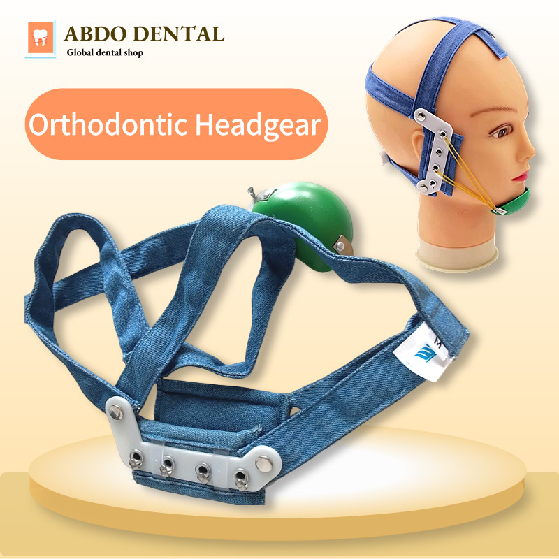 Dental Orthodontic Extraoral Traction Device Combined HighPull Headgear with Chin Cup Oral