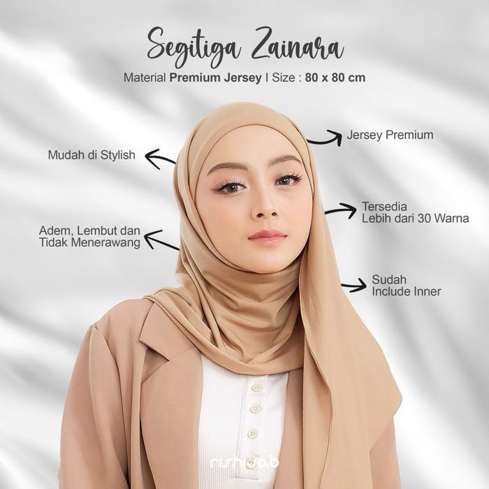 Ris Hijab - Segitiga Zainara Segitiga Instan Inner Jersey Tali Daily Hijab Instan