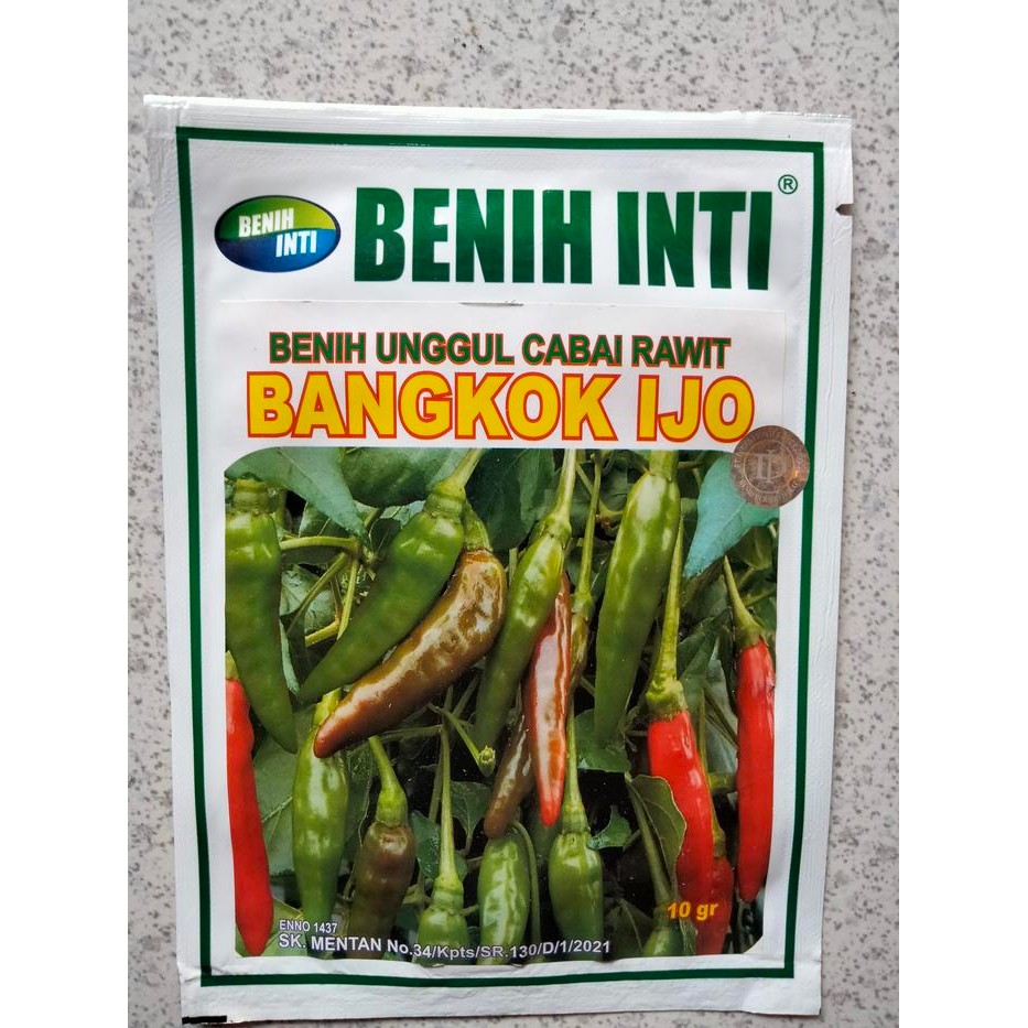 uikb Benih Cabe Rawit Hijau Bangkok Ijo 10 Gram Benih Inti - Bibit Cabai Bangkok Ijo