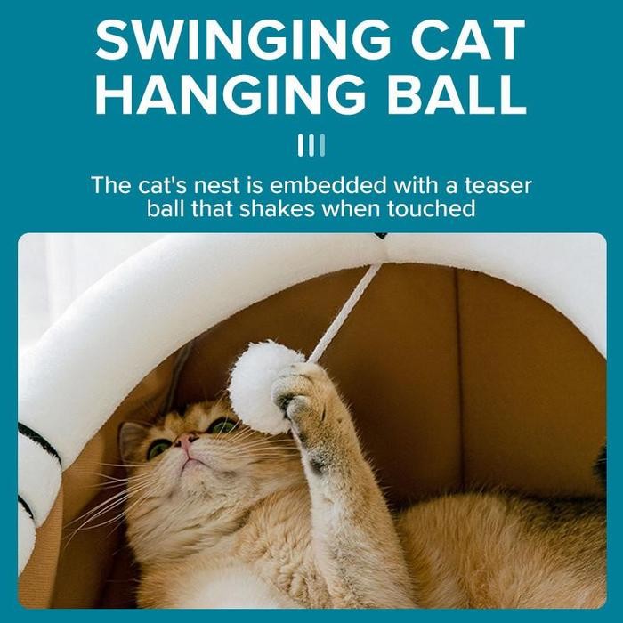 Tempat Tidur Kucing Dan Anjing - Tempat Tidur Sarang Hewan Peliharaan, Bentuk Lucu, Rumah Kucing