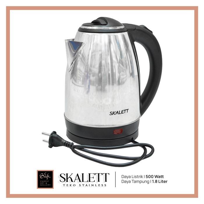 Teko Listrik Stainless Steel Elektrik Low Watt Kettle