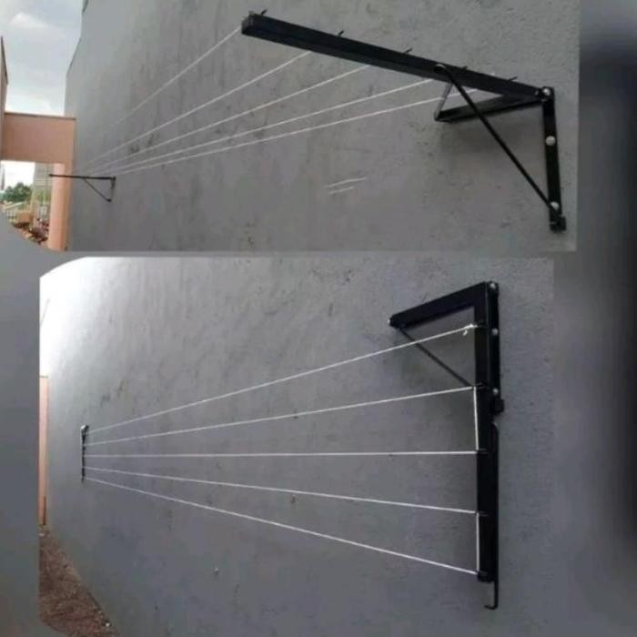 NEW  Sepasang Jemuran Lipat Besi / Jemuran Lipat Besi dan Tambang