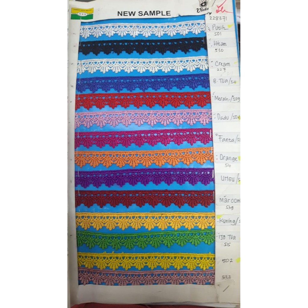 Terlaris Renda giper lebar 2 cm /Kain Renda Bordir Giper 228371 SALE