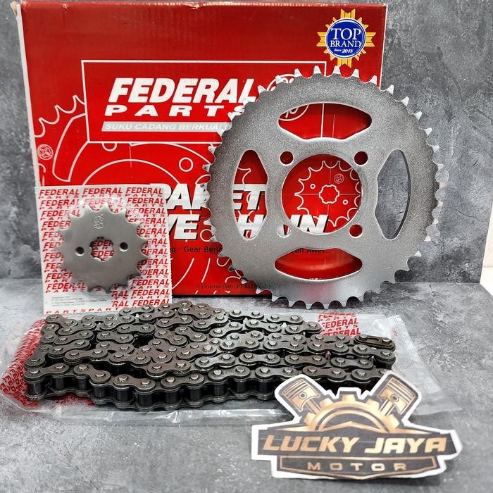 Gearset Girset Chainkit Gear Gir Set Rantai Supra X Lama Supra Fit Old Lama KEV Federal