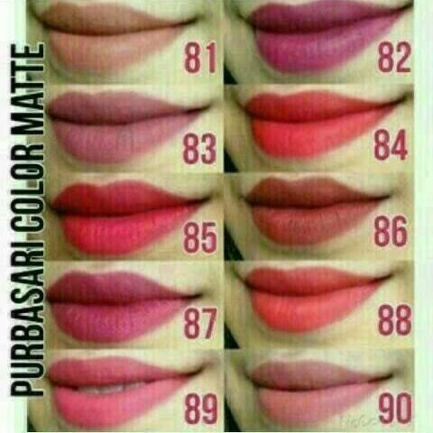 2e0h- Purbasari Color Matte Lipstick No.81 S/D 95 Original