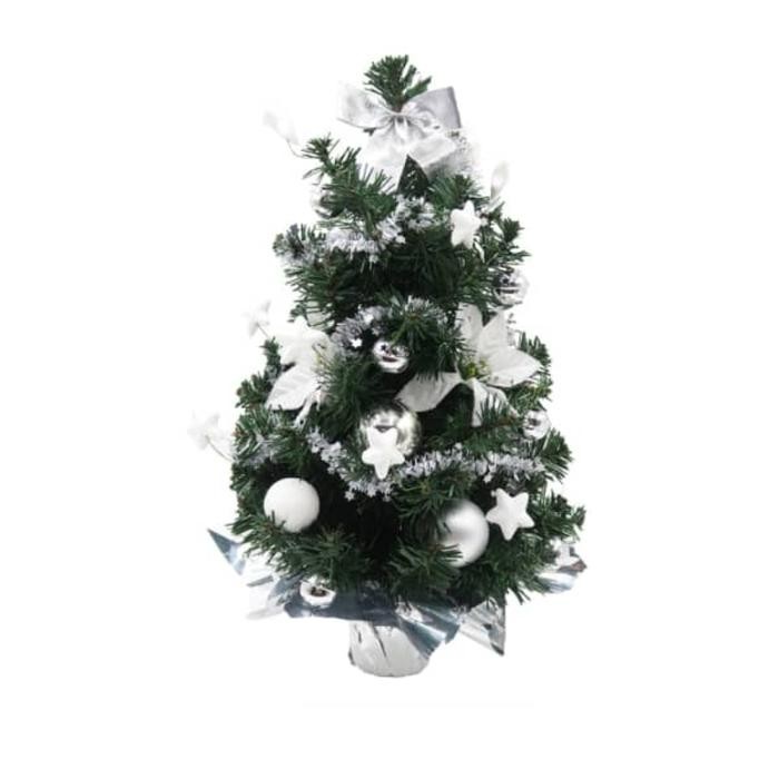 Noelle Pohon Natal Meja 40 Cm - Silver