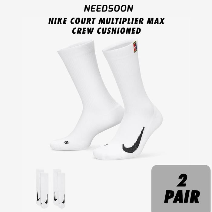 Kaos Kaki Tennis Nike Court Multiplier Max Crew Cushioned 2 Pasang