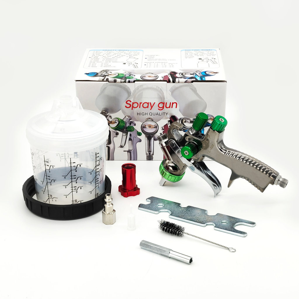 1.3mm LVLP Spray Gun L-898 Stainless Steel Gravity Feed Spray Gun With 600cc Cup LVLP Professional