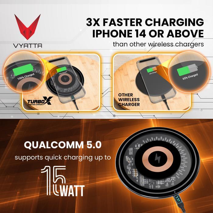 Vyatta Turbo X Wireless Charger 15W Transparent