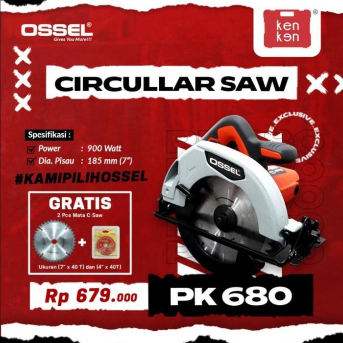 TERMURAH  CIRCULAR SAW PK 680 OSSEL MESIN POTONG KAYU
