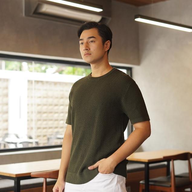 SALE GONEGANI MAN - Baju Polos Pria Bahan Knit Basic Knit Shirt Panjang Knitwear