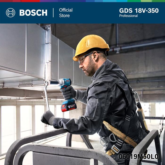 Bosch Kunci Impact Baterai Tanpa Kabel Gds 18V-350 (Hanya Unit) / Cordless Impact Wrench (Unit Only)