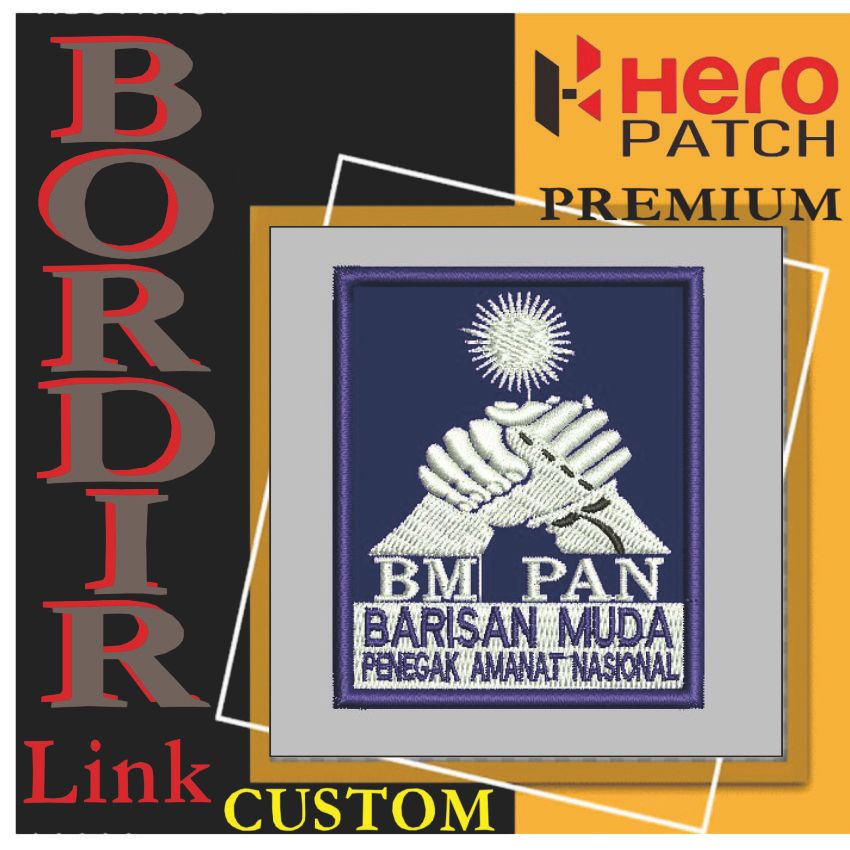 PARTAI BM PAN BARISAN MUDA HP-290 PATCH BORDIR LOGO/EMBLEM