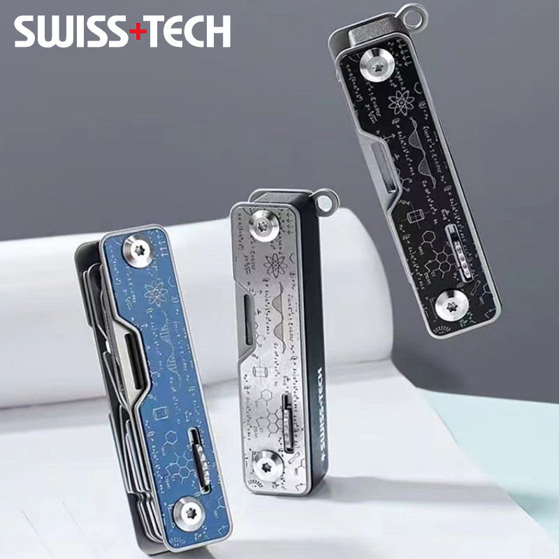 Swiss Tech 9 In 1 Multitool Folding Scissors Bottle Opener