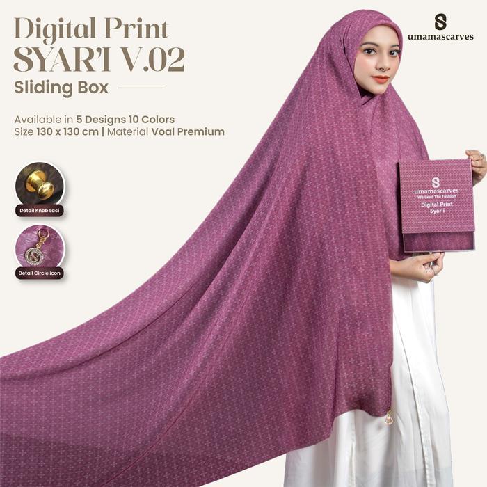 Marwa- [Terbaru] Syari Motif Box Digital Jumbo - Umama Scarves