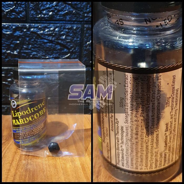 g57e- Suplemen Fitness Eceran Repack Hitech Lipodrene Hardcore 1 Tablet Fat Burner Black