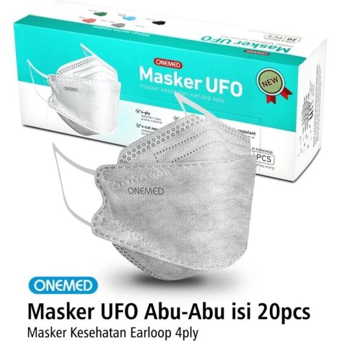 d95o- Masker Medis Masker Ufo Abu Onemed / Masker Ufo Grey Onemed