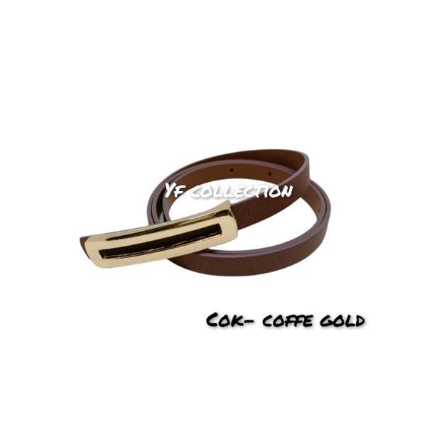 BIG SIZE/JUMBO IKAT PINGGANG WANITA KULIT PU /BELT DRESS/BELT BELT BESI GOLD COKLAT HITAM