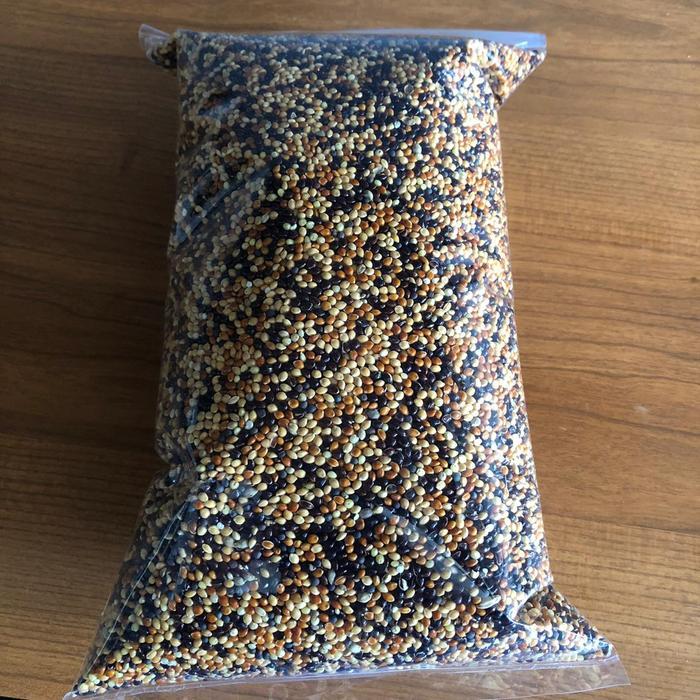 33og- Millet 3 Warna Millet Merah Hitam Putih 1Kg Pakan Burung