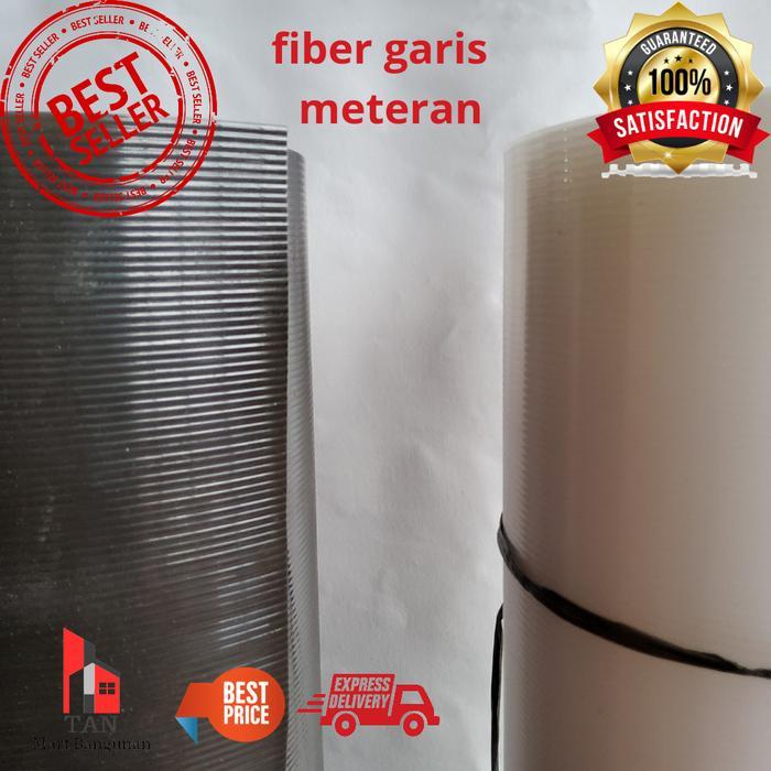 Safetr- Fiber Plat Piber Viber Pagar Plastik Penutup Pagar Motif Garis Murah