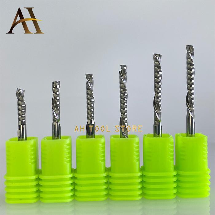 END MILL SINGLE FLUTE ULIR TERBALIK 3.175MM CNC ROUTER MDF ACRYLIC ACP PROMO TERMURAH
