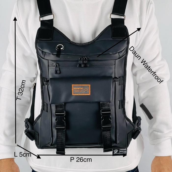 Eiger - Tas Dada Jumbo Anti Air Amstar Waterproof Tas Selempang Dada Tas Rompi Chestbag Waterproof