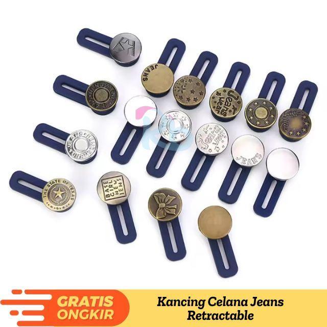 RBS - Kancing Pengecil Jeans Adjustable Unisex Kancing Pengait Celana Jeans Kancing Pengecil Jeans