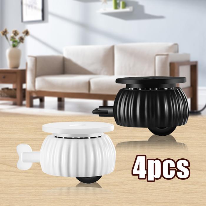 4pcs Roda Tempel Roda 360 Derajat Putar Roda Kecil Tempel Tambahan Roda Meja Kecil