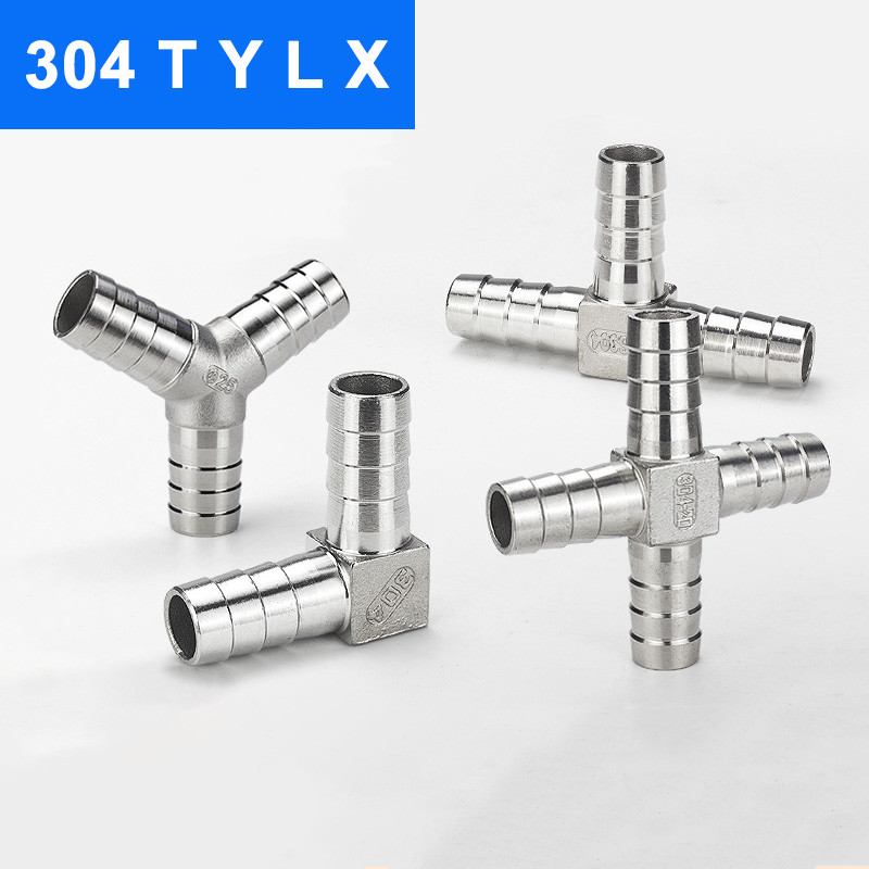 304 Stainless Steel T/Y/X Type Three-way Straight Through Pagoda Joint Water Pipe Leather Pipe Air