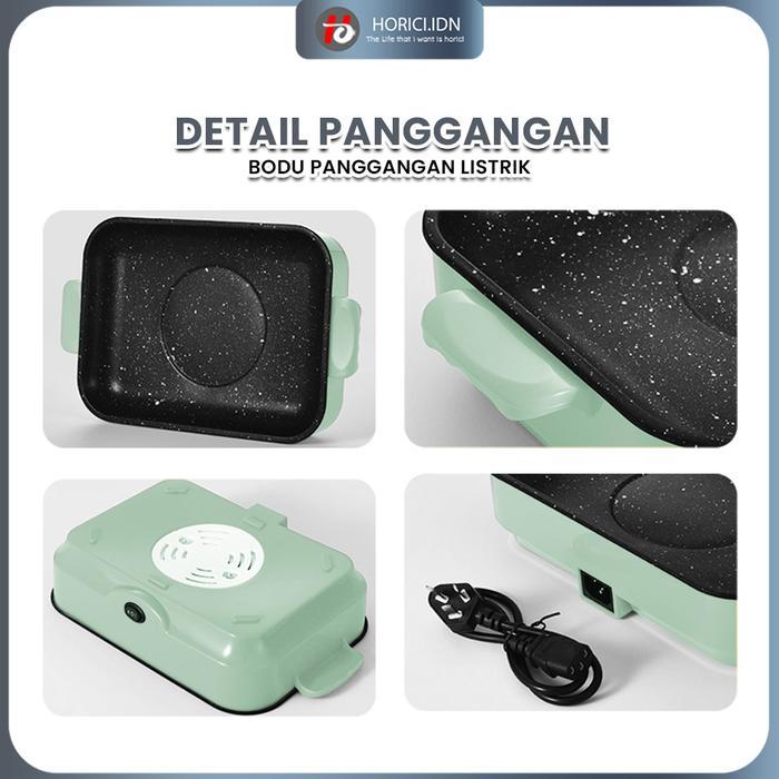 Flash Sale Panggangan Multifungsi Bbq Elektrik Panci Pemanggang Anti Lengket Persegi Panjang Panci