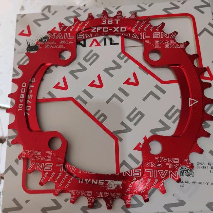 Chainring Chain Ring Gear Depan Crank 38T BCD 104 Single Narrow Wide