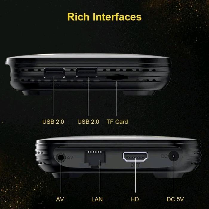 Premium Android Tv Hk1 Rbox H8S 4Gb+32Gb 4Gb+64Gb Android 12 Tv Box 2,4+5G Wifi Bluetooth 4.0 Media