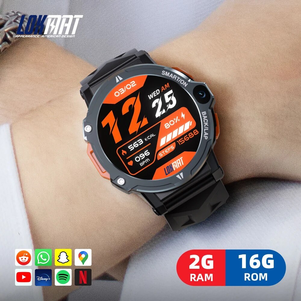 LOKMAT APPLLP 6 PRO Android Smart Watch Phone Fitness Tracker Touch