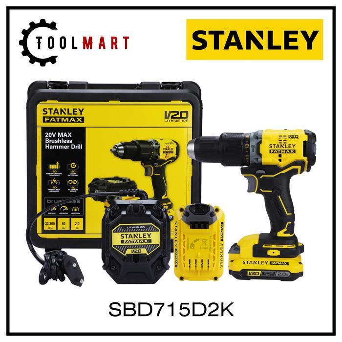 TERMURAH TERLARIS TERBARU CORDLESS HAMMER DRILL 13MM MESIN BOR IMPACT BATERAI BRUSHLESS STANLEY