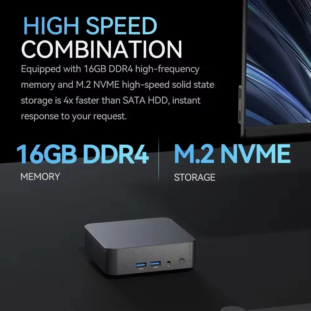 Mini PC Intel Core i9 10980HK 16GB RAM 1TB/2TB SSD 4K HD Pocket Desktop Computer Portable Desktop PC