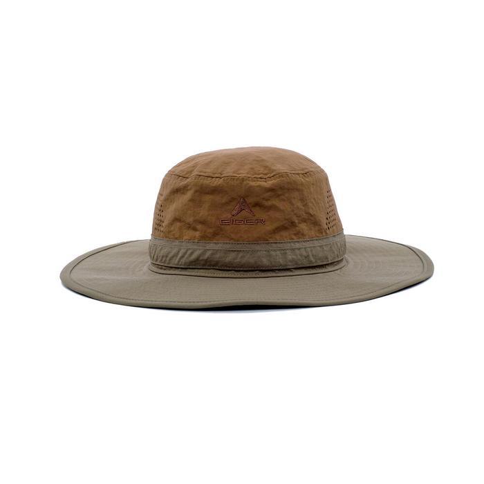 EIGER QUALLA HAT Topi Rimba Pria Wanita - Bahan Nylon dengan Tali Dagu, Ukuran L/XL TOPI RIMBA - Oli