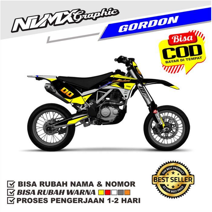 Decal Supermoto Hitam Decal Body Gordon Stiker Klx Gordon