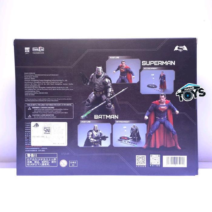 FondJoy Batman V Superman Dawn Of Justice Armored Batman & Superman Set DC1020 Action Figures