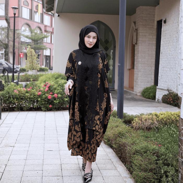PROMO ANDIN Set Outer Lace dan Rok Lilit Batik Wayang BE5T QUALITY