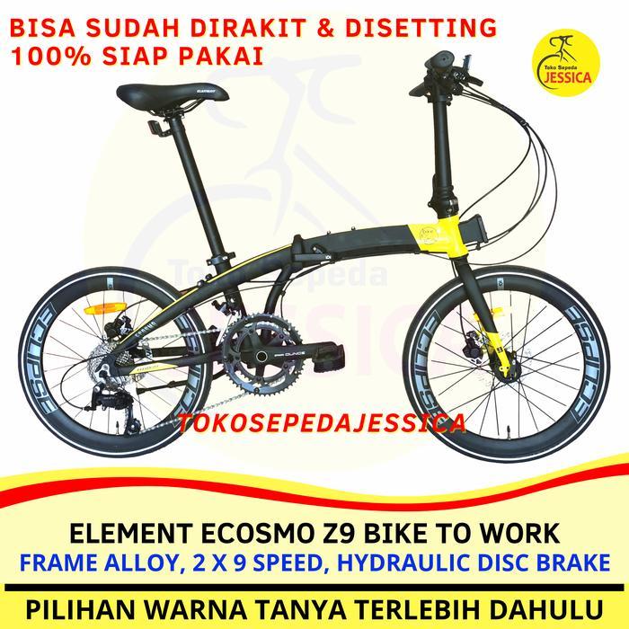 Sepeda Lipat 22 Element Ecosmo Z9 451 Bike To Work B2W Hydraulic Disc