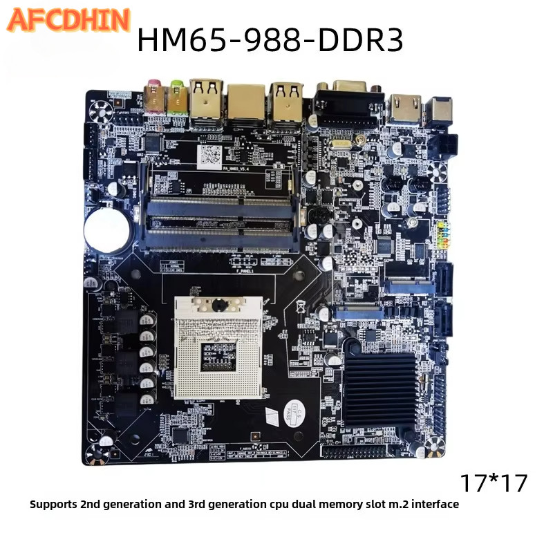 PROMO ITX Industrial Motherboards HM65 Dual Channel  DDR3 Mini Board PGA988 Second and Third Generat