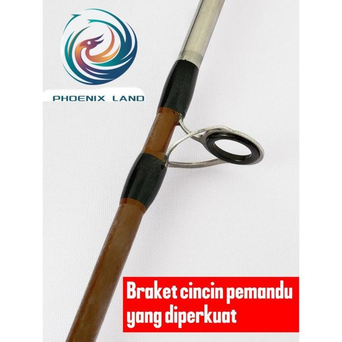 READY Set Pancing Phoenix Land Joran Fiber + Reel Spinning 200 + Bonus Senar Set Pancing Joran Fiber