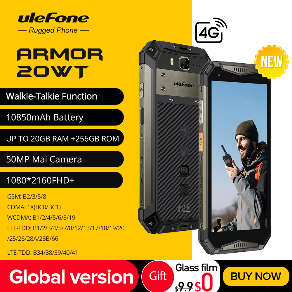 Ulefone Armor 20WT Rugged Waterproof Smartphone Walkie-Talkie