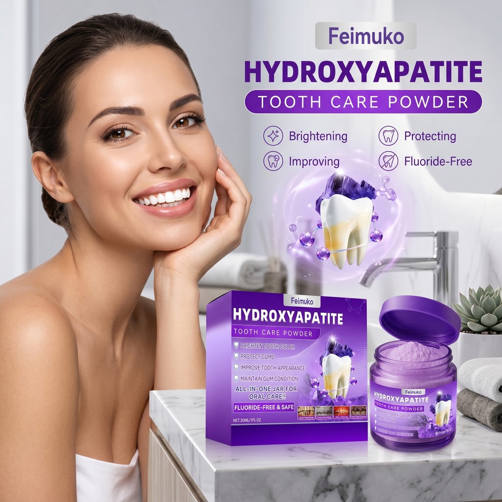 Hydroxyapatite Teeth Whitening Powder Gentle Teeth Whitening & Gum Care Powder Stain Removal Teeth
