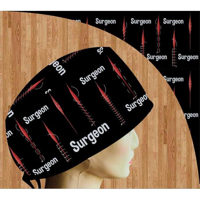 Head Cap Dokter Surgeon Hitam