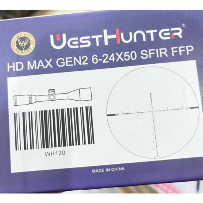Teleskop WestHunter HD Max 6-24x50 SFIR FFP Zero Stop Telescope HD Max 6-24x50SFIR FFP - Gen2 WH120