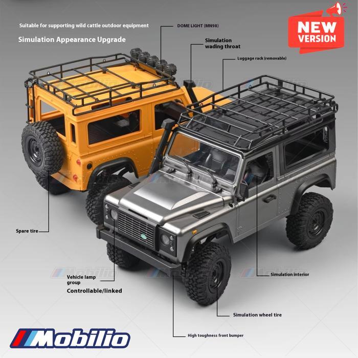Rc Mn98 Scale 1/12 Rock Crawler Camel Trophy Offroad Full Propo Rtr