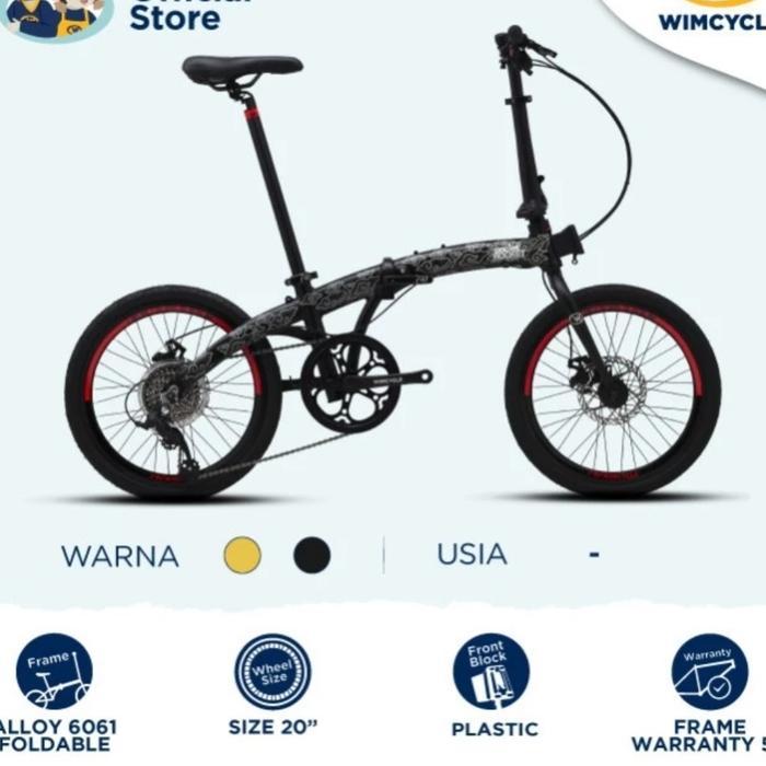 Sepeda Lipat Pocket Rocket 2 Wimcycle 20 inc
